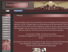 Tablet Screenshot of evanschurchofgod.com